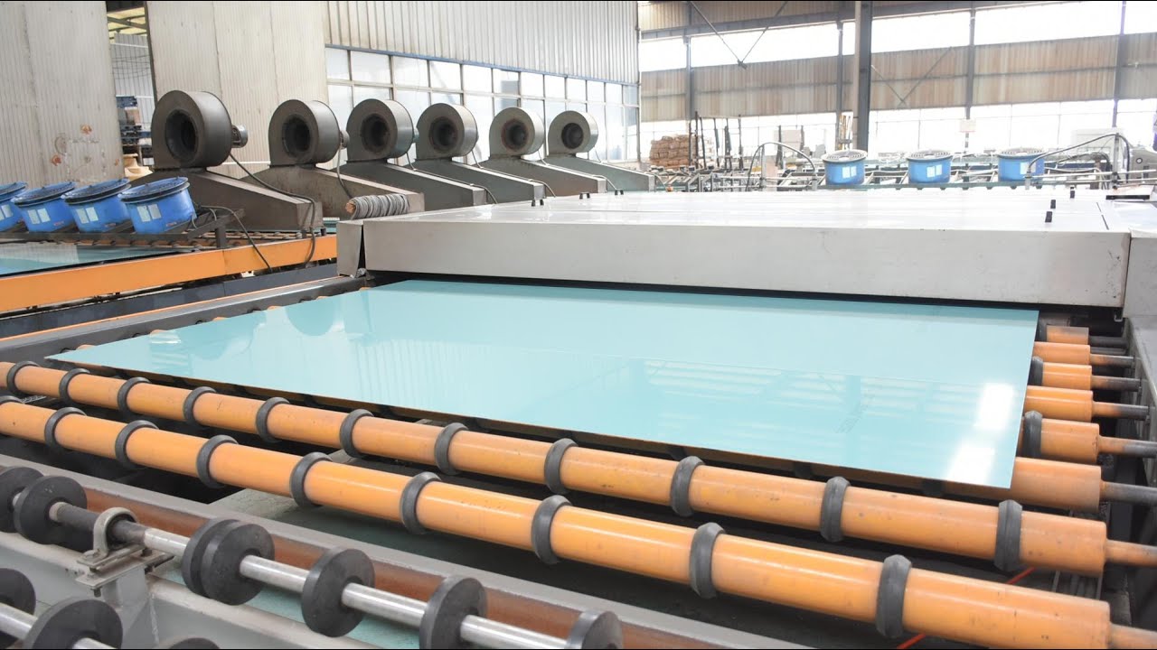 Silver Mirror Production at MIGO GLASS, silver mirror and back-painted glass production line