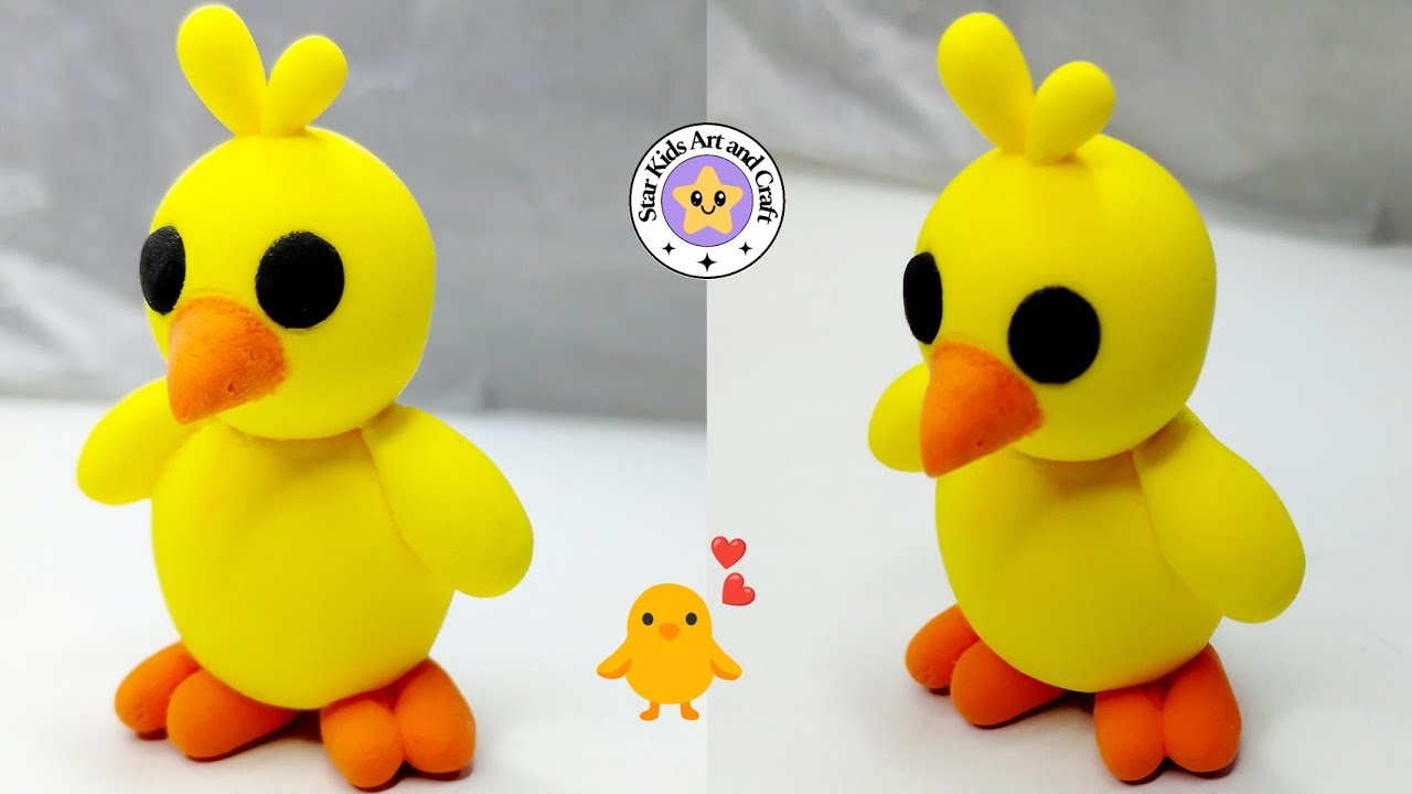 Как сделать глиняного цыпленка 🐥 / Простой урок / Урок / @starkidsartcraft8261