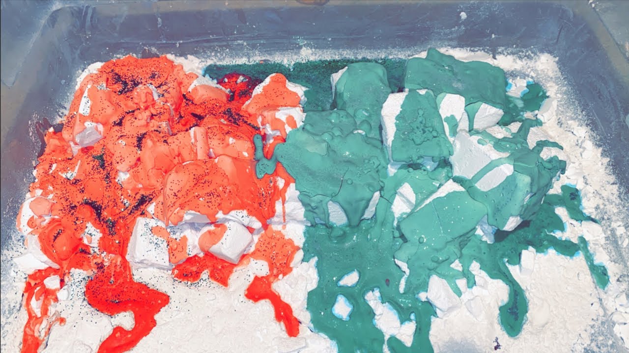 Gym Chalk crumble • Asmr • cornstarch paste #Asmr #gymchalk #cornstarch
