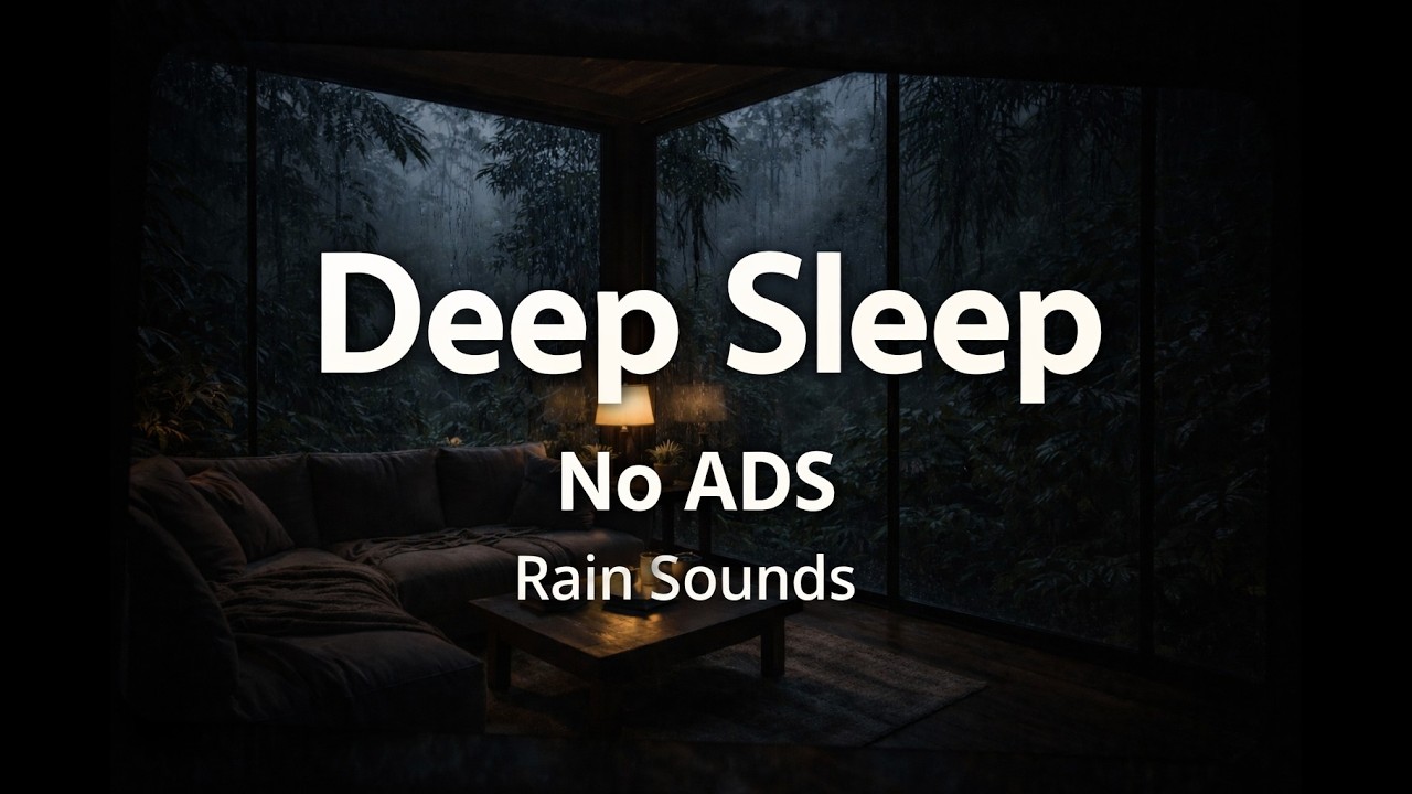 Deep Sleep Rain Sounds 🌧️ 8 Hours | Dark Cozy Cabin | No ADS, Black Screen Friendly