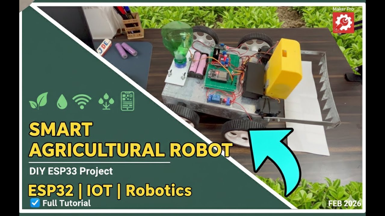 How to Build an ESP32 Smart Farming Robot with App Control & Sensors