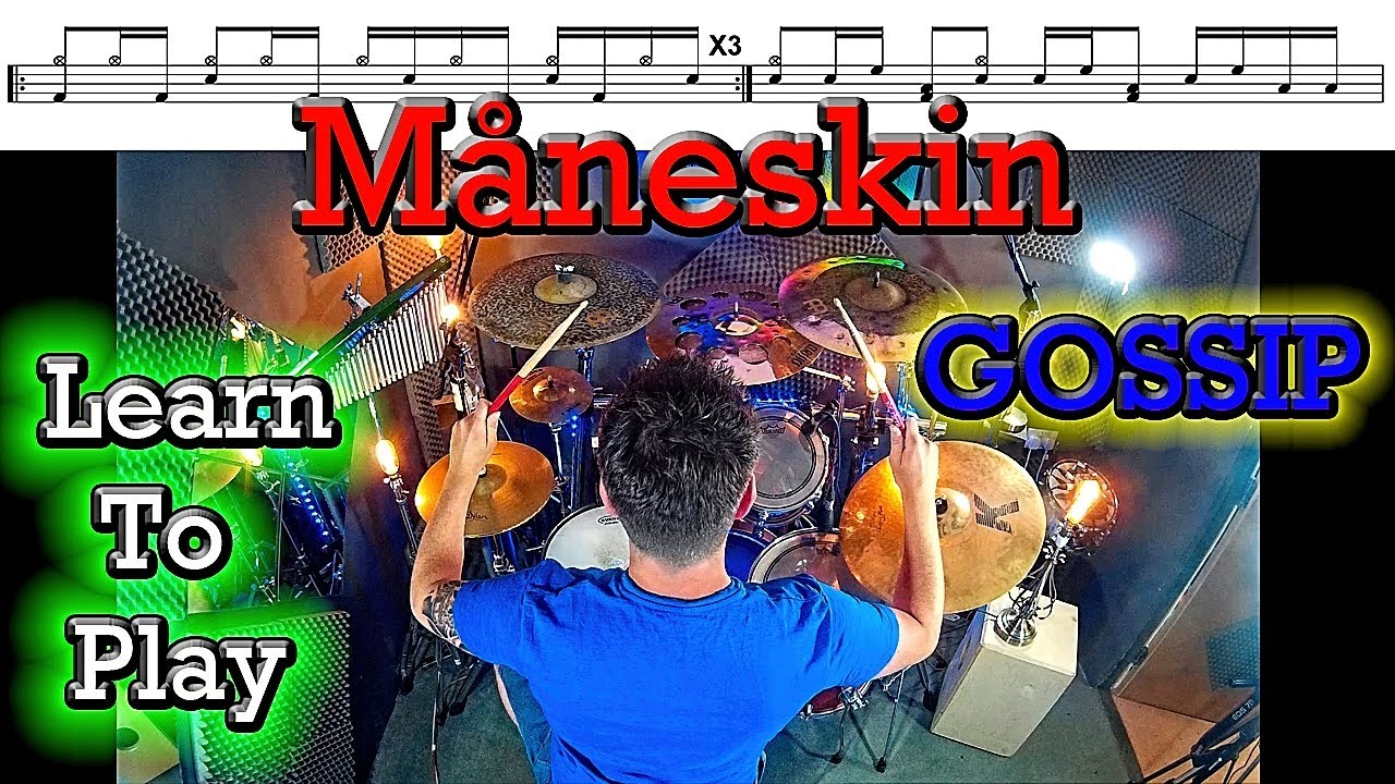 How To Play Måneskin GOSSIP - Drum Tutorial Lesson