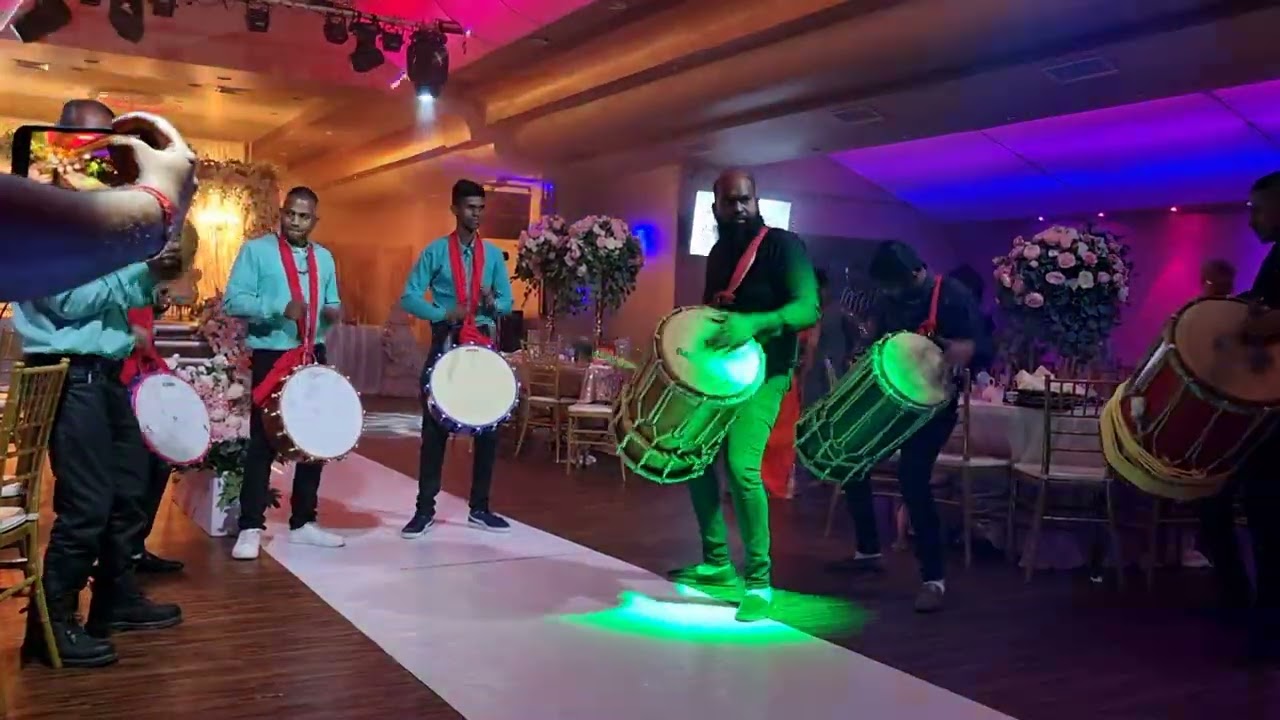 Tassa drumming Trinidad and Tobago . Achievors banquet hall San Fernando. Wedding reception .