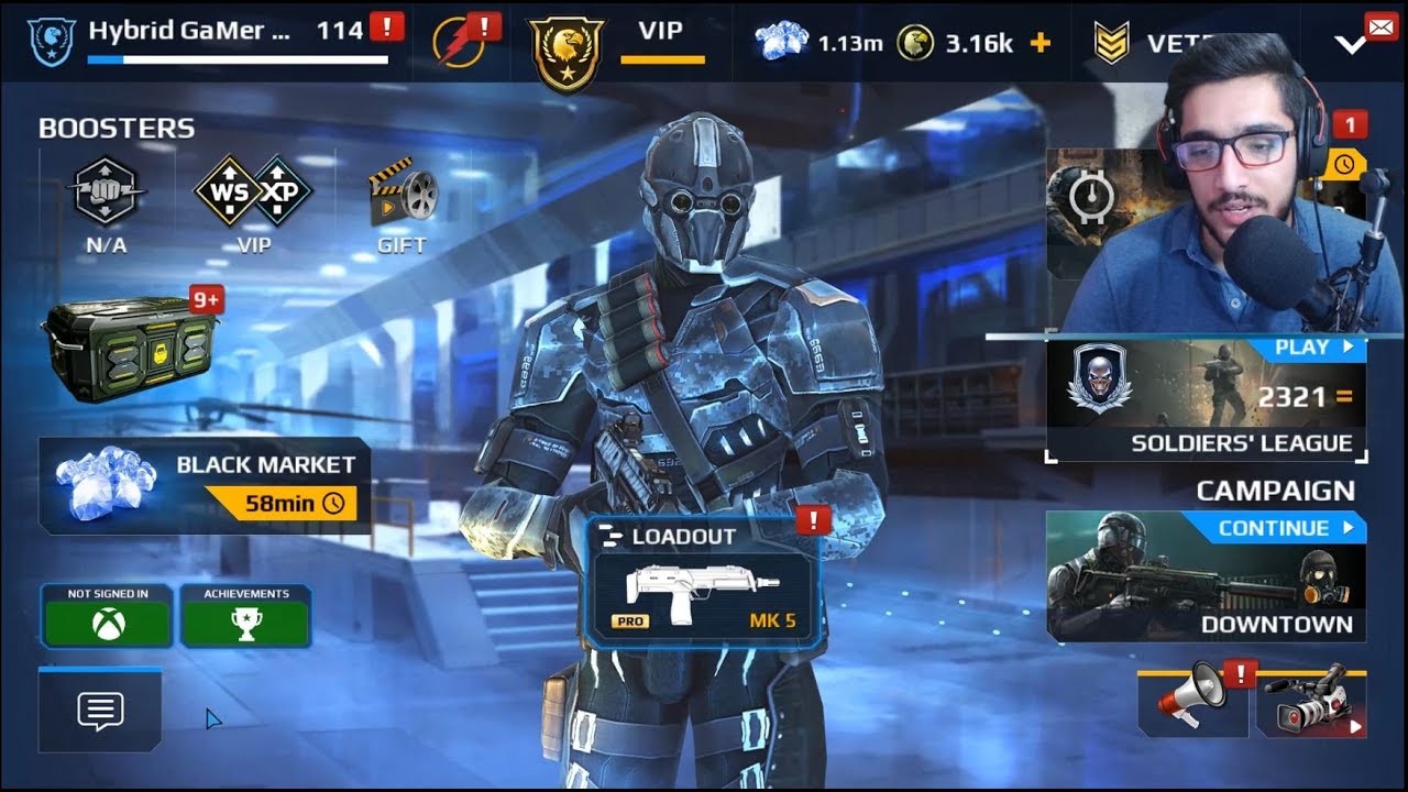Modern Combat 5 - BOSK 3 Try hard Gameplay! - LIVE!#105