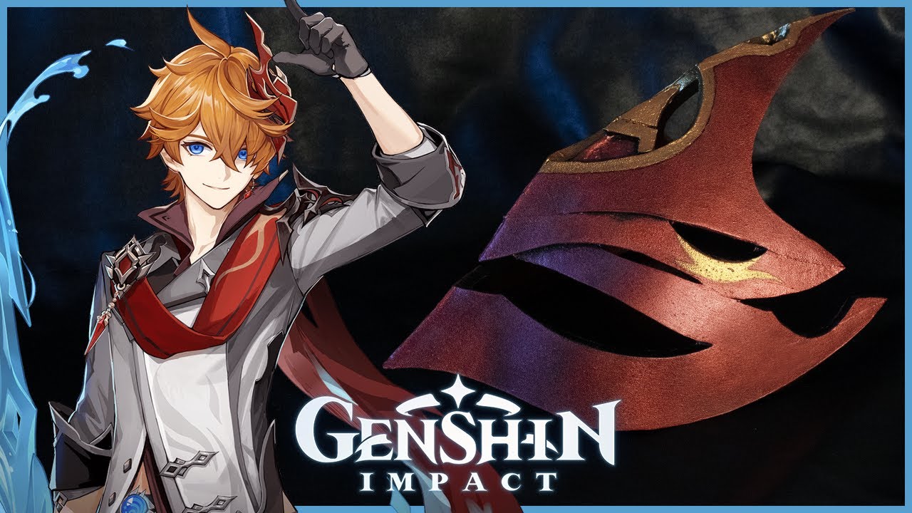 Tutorial Cómo hacer la máscara de Tartaglia 🌊 Genshin Impact 🌊 | Childe | En foam con Patrones