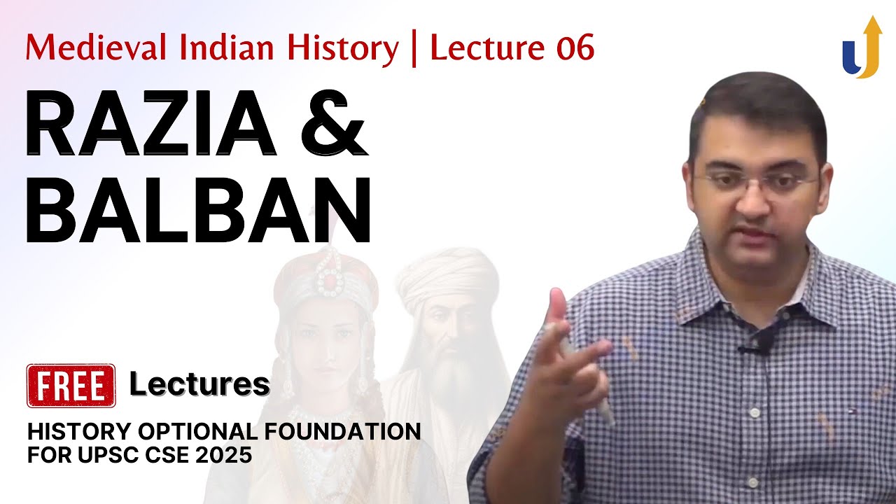 Medieval Indian History Lecture 6: Razia and Balban | UPSC History Optional 2025