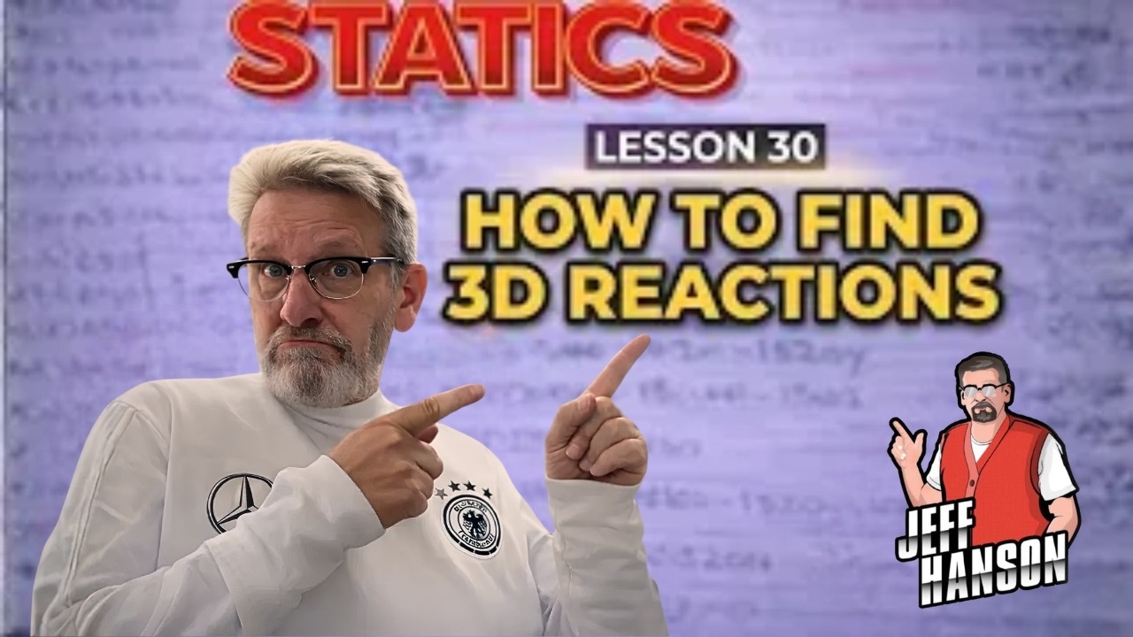 Statics: Lesson 30 - 3D Reaction Forces Illustrated