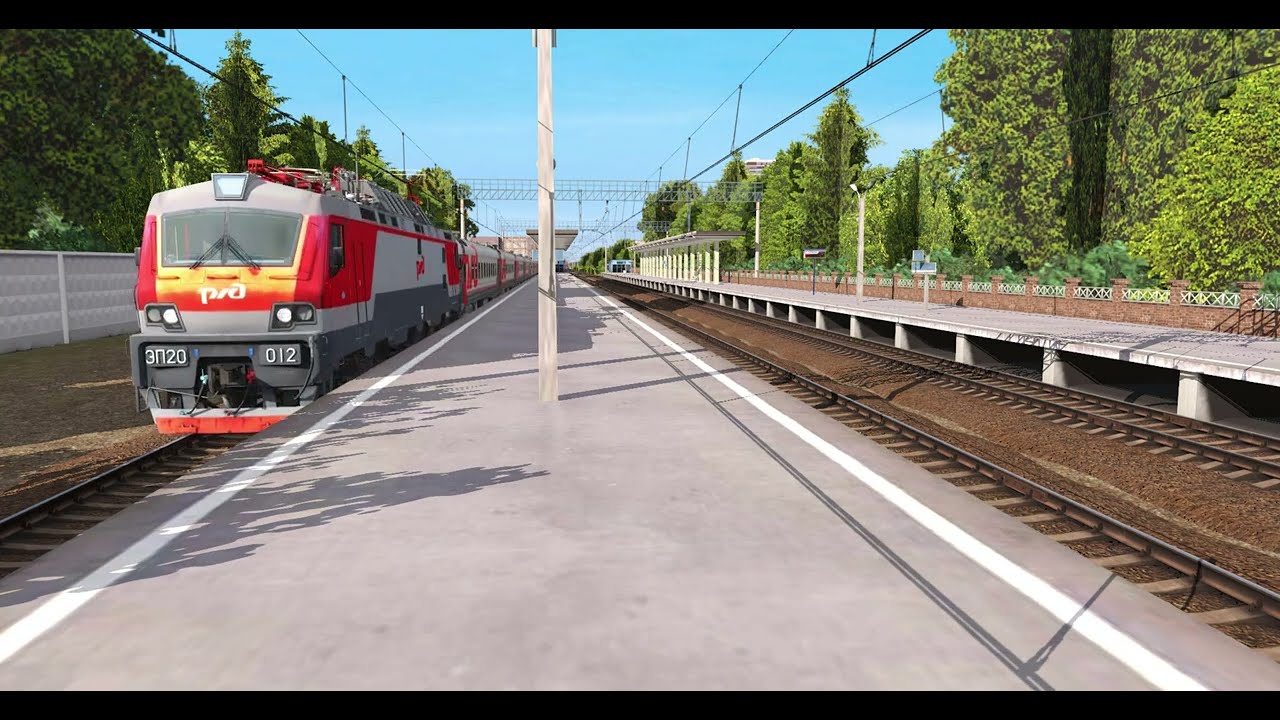 Движение поездов на станции Орешкино. Trainz 19