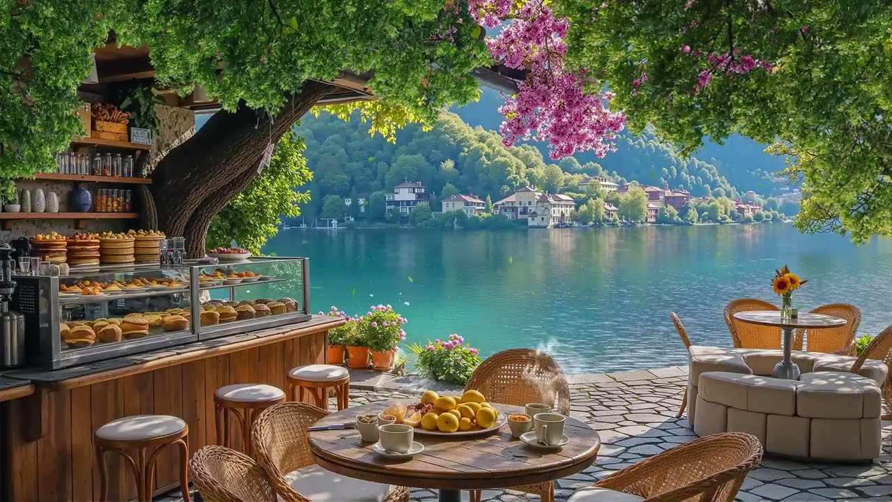 Spring Coffee Shop Jazz 🌸 Warm & Relaxing Jazz for Work and Chill