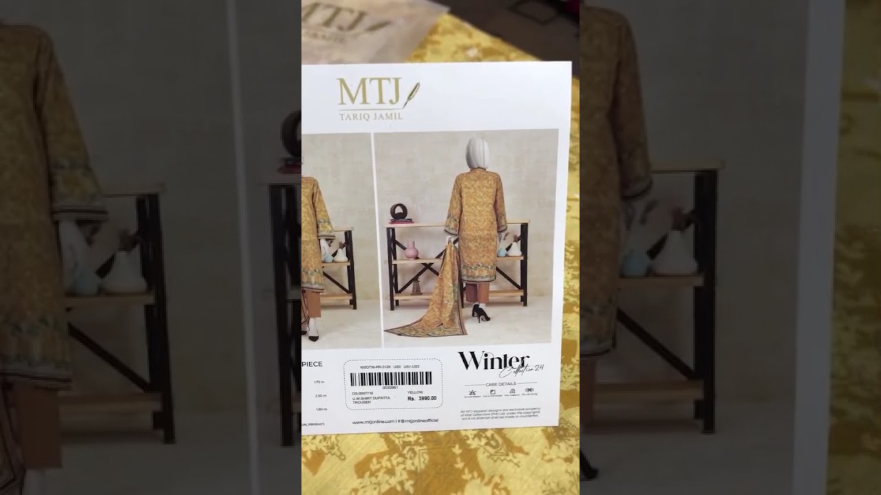 💯 Original MTJ Mulana Tariq Jameel 3pcs Printed Khaadar Winter Collection 2025 | 03097212223