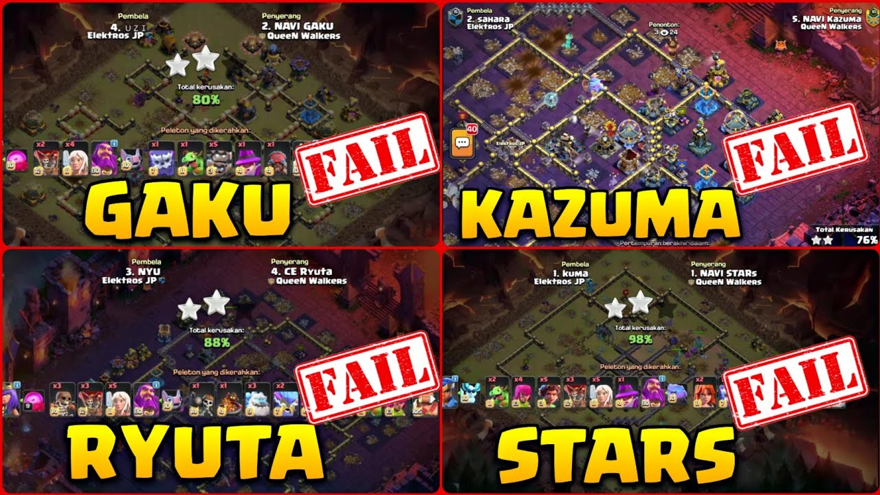 Gaku, Stars, Kazuma, Ryuta Failed On These Bases! Th18 Best Clan War League Base Link| TH18 WAR BASE