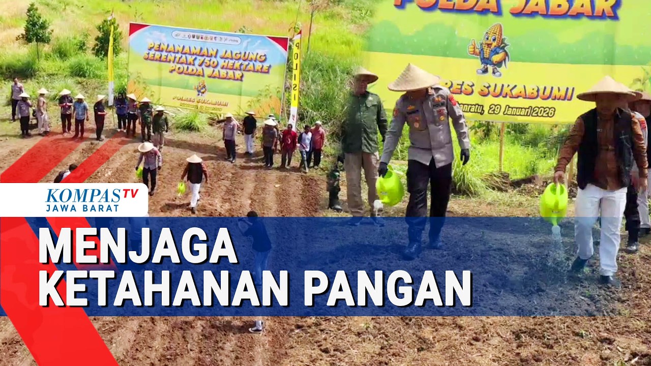 Polisi Tanam Jagung Serentak Dukung Ketahanan Pangan