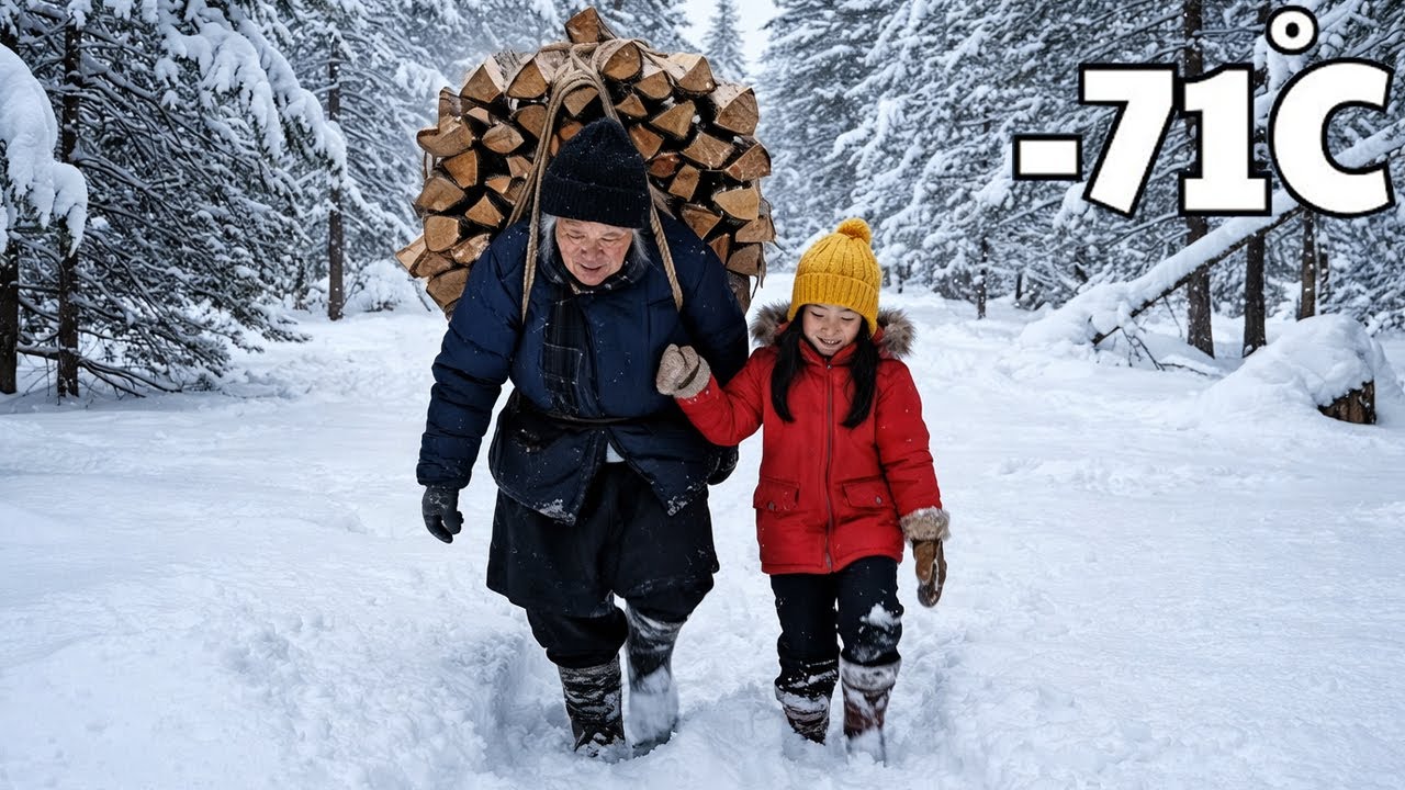 91 Year Old Widow and Grandchild Protect Cattle from Wolves | Blizzard at –71°C
