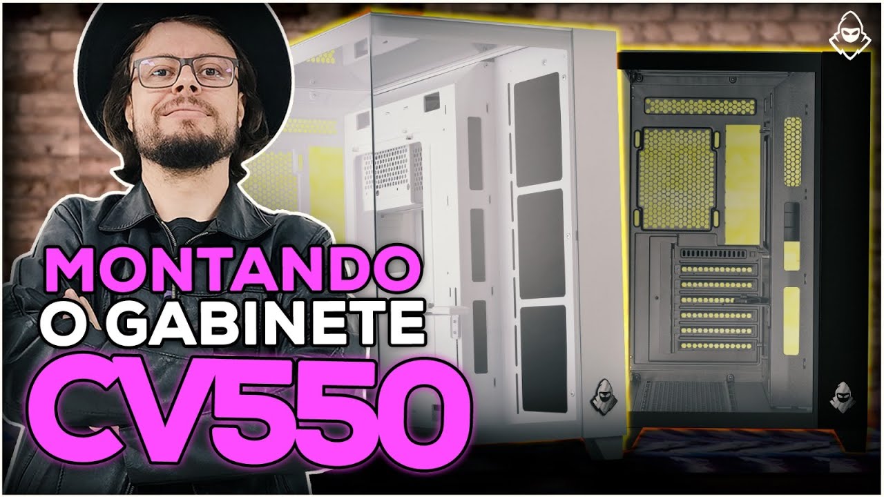 MONTAGEM DO GABINETE MANCER CV550 -  PC GAMER LATERAL E FRONTAL VIDRO TEMPERADO! RX 5600