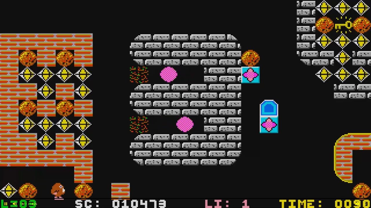 ATARI ST Rockfall 1 SOS 1992 PD By Jason Brasier BOUDERDASH REPTON TYPE CLONE BOULDER DASH st zip