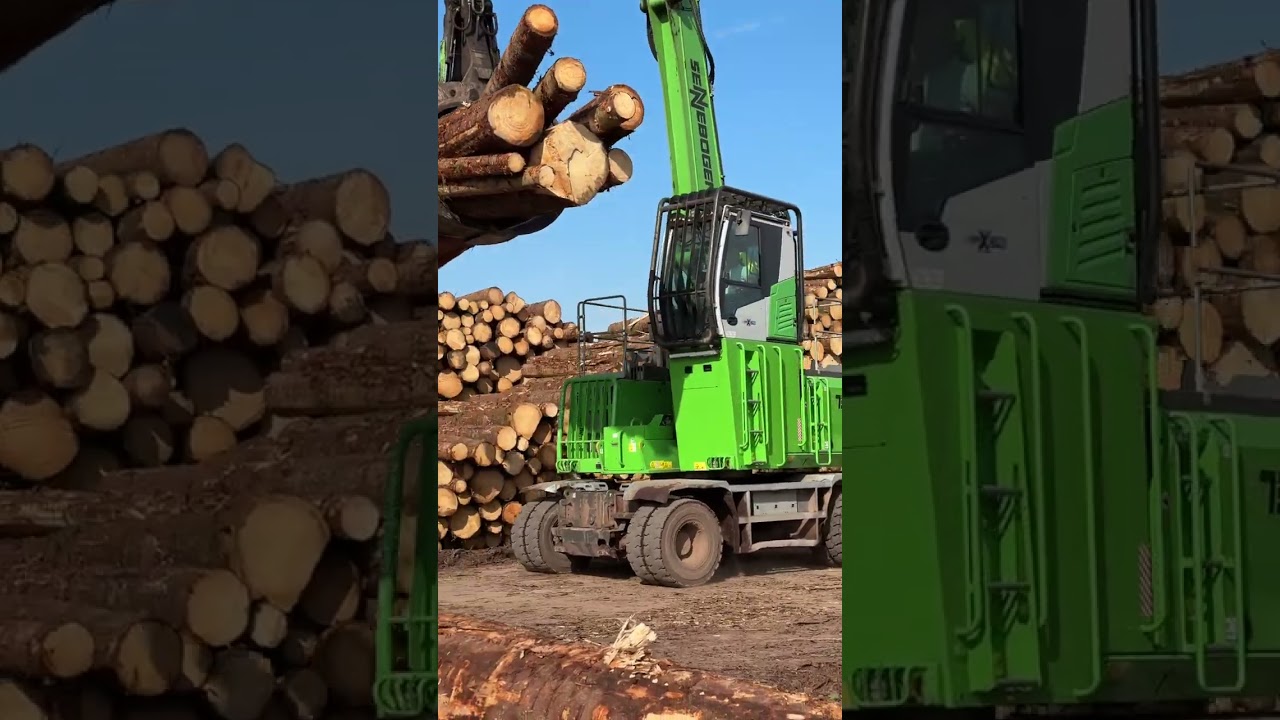 Sennebogen 730E timber handler. #sennebogen #timber #sawmill