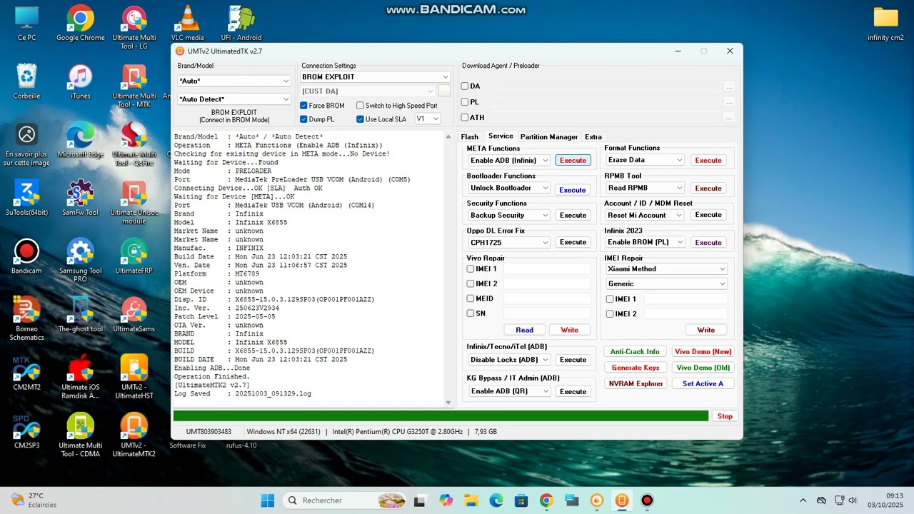 frp reset infinix note 50 Pro in adb mode by umt pro