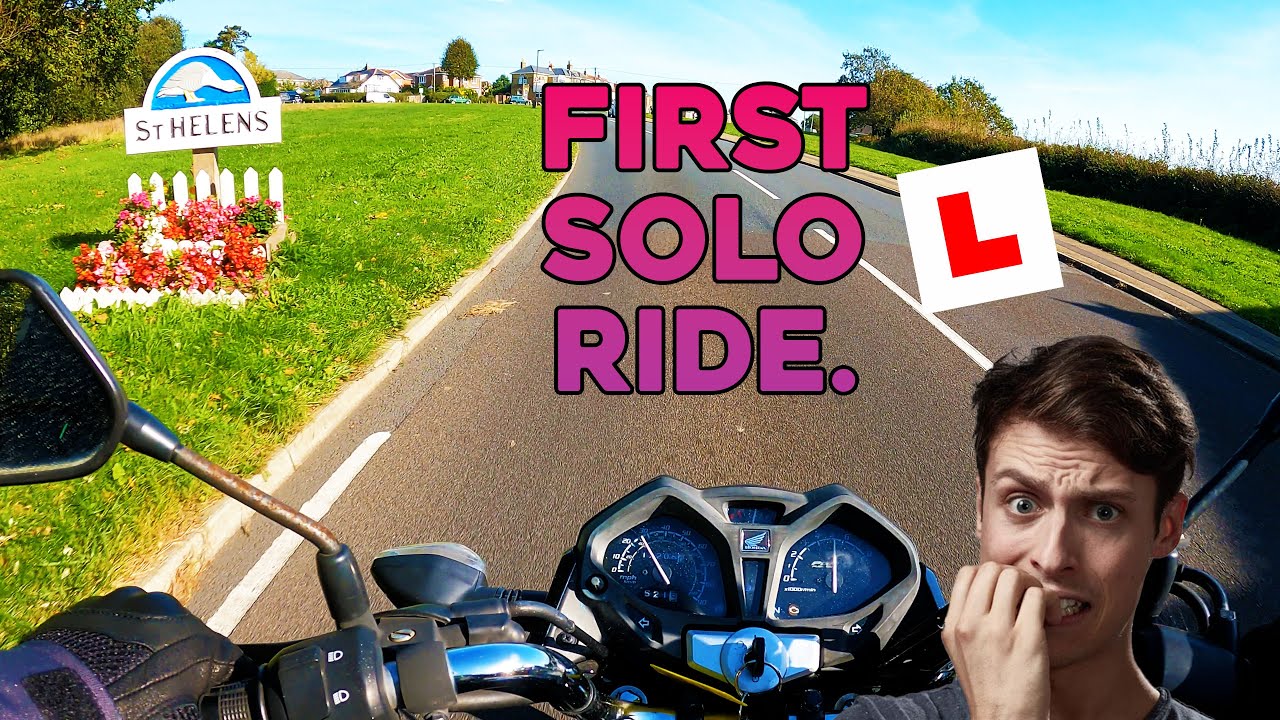 First Solo Motorcycle Ride After CBT - Full Commentary - Honda CB125F
