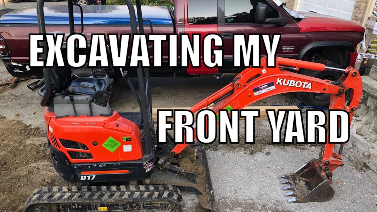 Working With The Mini Excavator Kabota U17 - Dirt Removal & Grading Nothing Special - Tonka Toy 🧸