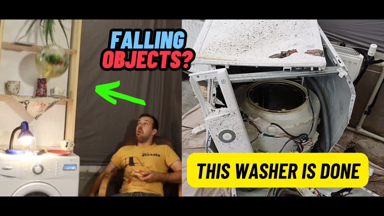 Self destructing disaster with a washing machine #fungear #washingmachine #whirlpool