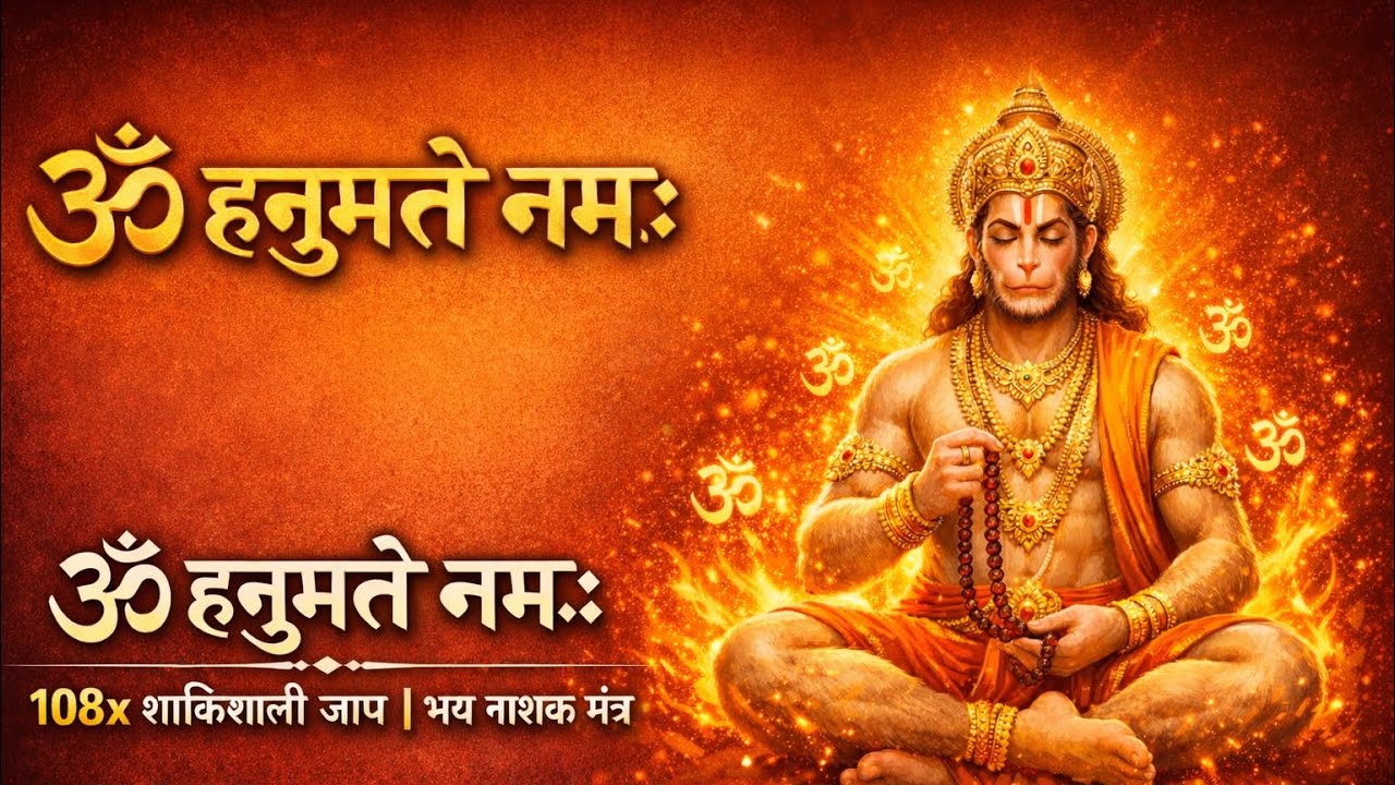 ॐ हनुमते नमः | मंत्र जाप | Hanuman Mantra for Protection & Peace