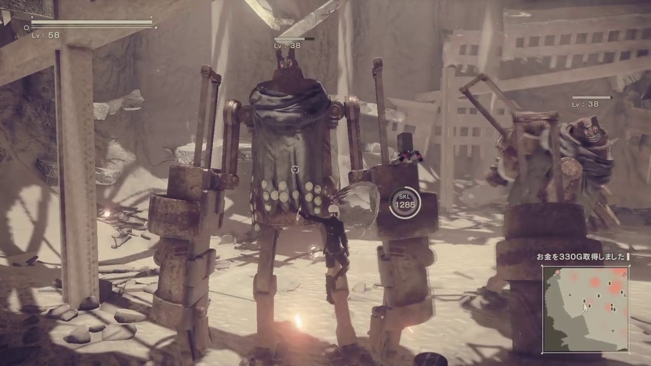 NieR:Automata 9S 凄い数の機械生命体と戦う！