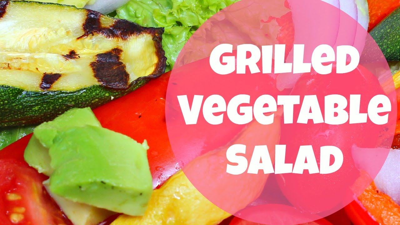 Grilled Vegetable Salad with Creamy Balsamic Dressing | By: What Chelsea Eats