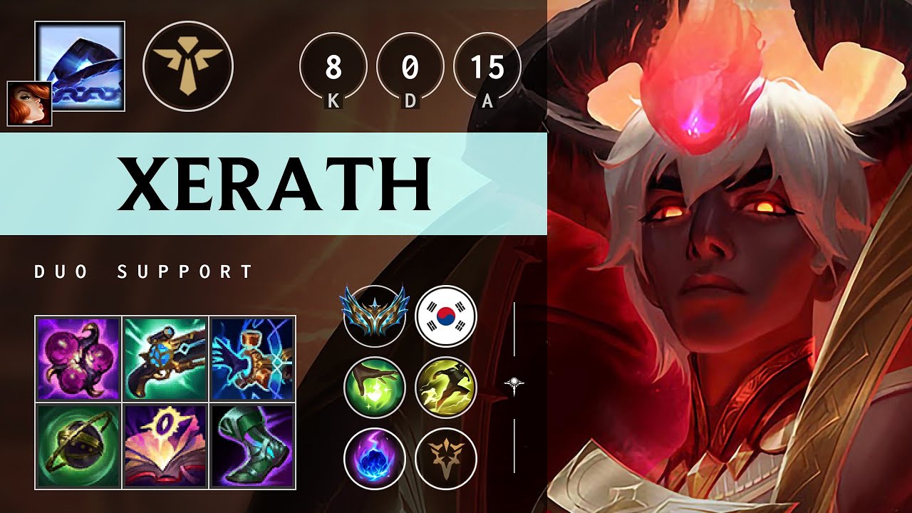 Xerath Support vs Nautilus: Perfect KDA, Legendary - KR Challenger Patch 25.S1.1