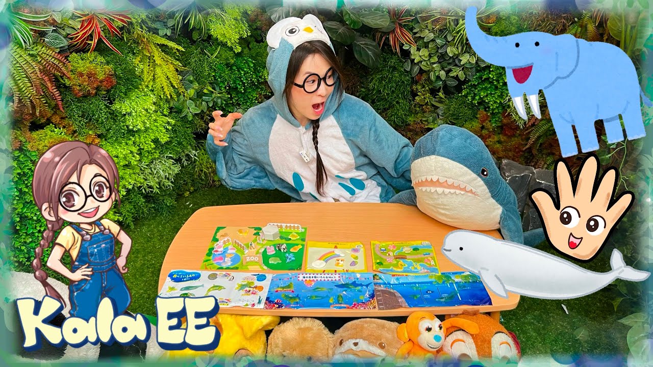動物遊戲|海洋生物|小手肌| Learning animals from Kracie Popin' Cookin' DIY Candy|親子活動|知育菓子DIY糖果|廣東話教學|兒童中文學習