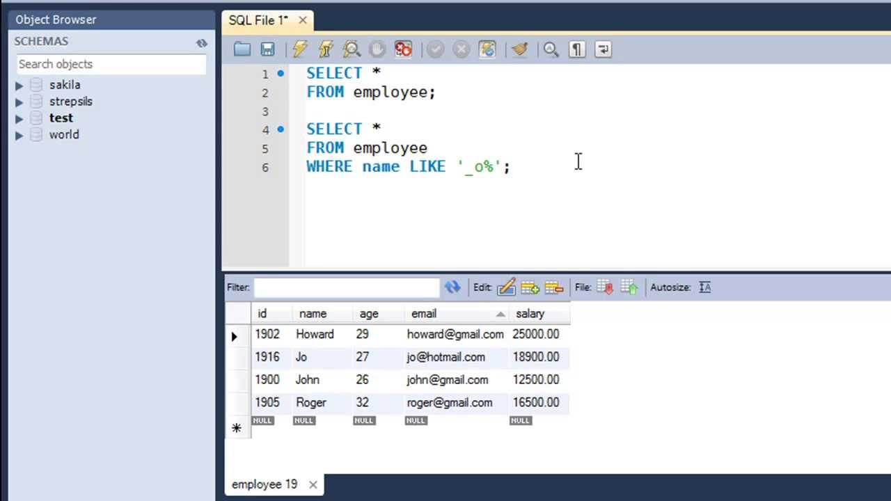 Учебник SQL - 23: Оператор LIKE и подстановочные знаки