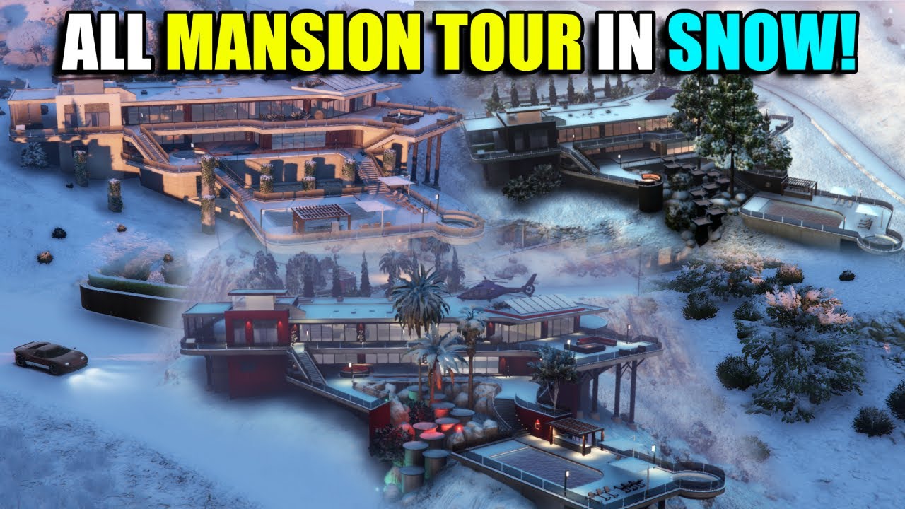 GTA Online All Mansion Tour: Snow Vs No Snow + Interior Views
