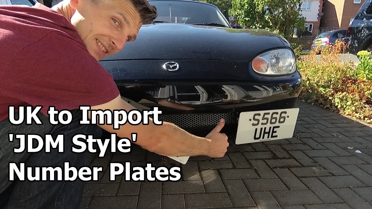 UK to Import Offset JDM Style Number Plate Conversion - MX5/Miata nb