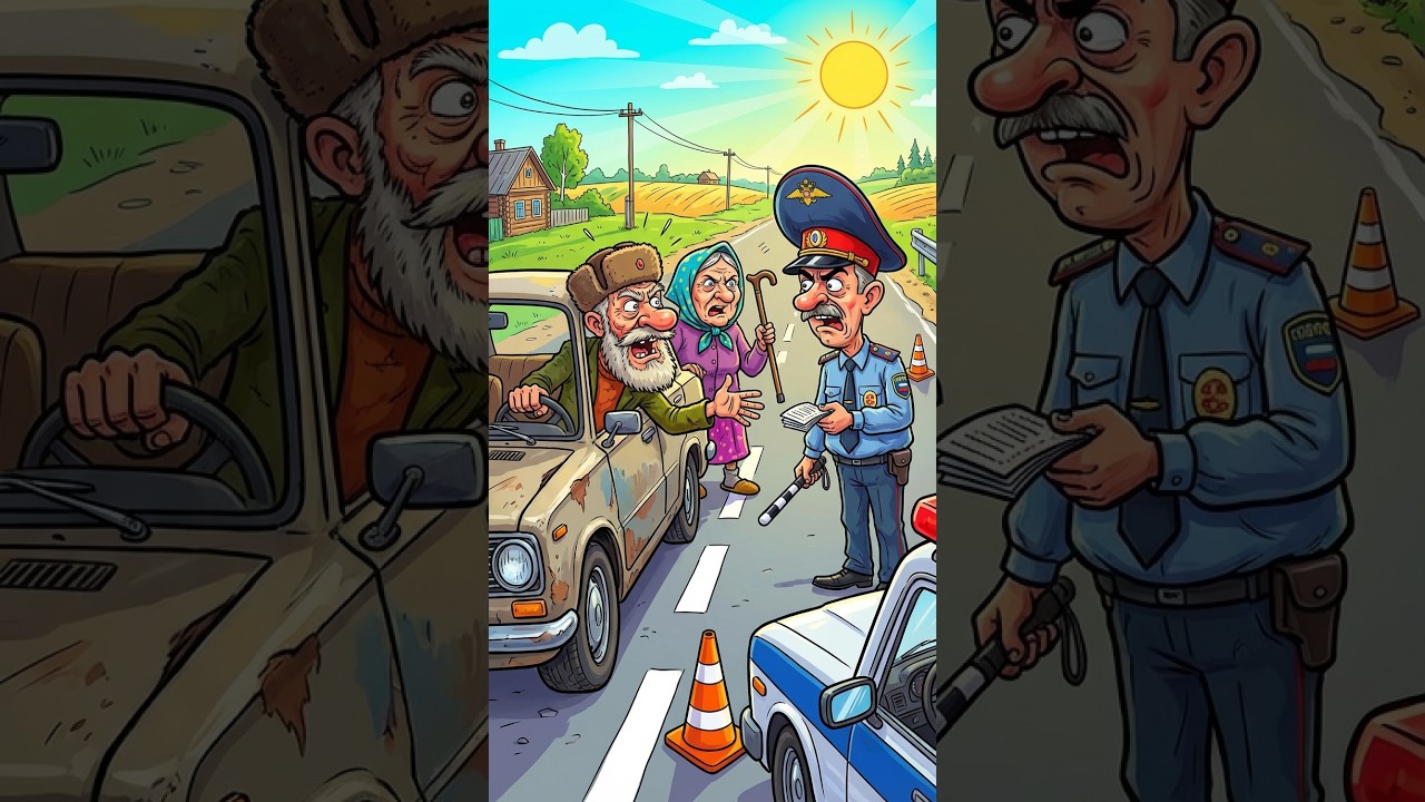 😁 ГИБДД и пенсионеры: остановили — и понеслось (анекдоты)