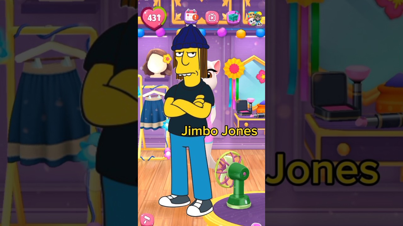 Jimbo Jones Vs Angela Outfit Makeover By My Talking Angela 2 #cosplay #angela2