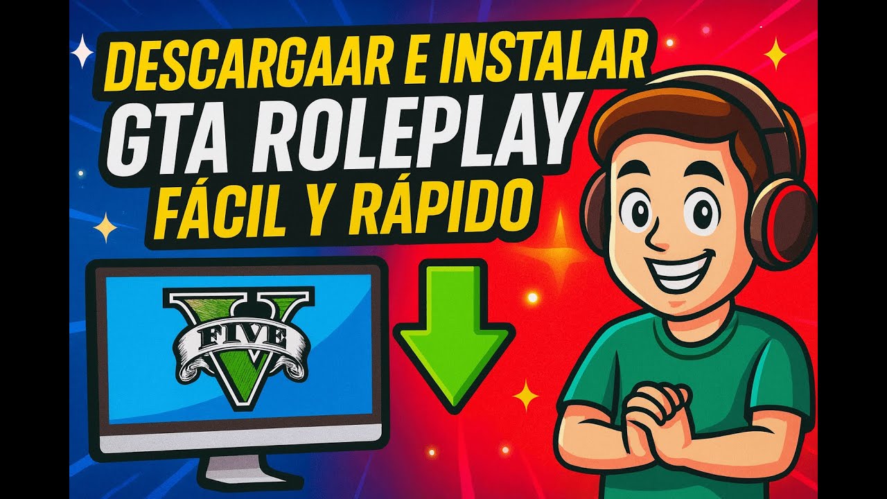 Como Descargar e Instalar GTA V Roleplay/Facil / Rapido