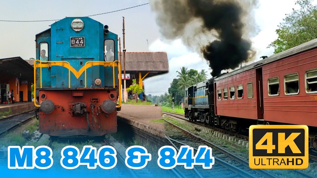 Two Class M8 Locomotives Spotted at Ragama Railway Station | 4K Ultra HD