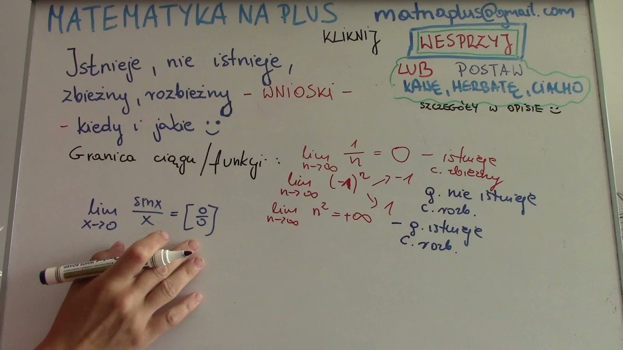 Istnieje, nie istnieje, zbieżny, rozbieżny - WNIOSKI - kiedy i jakie :)