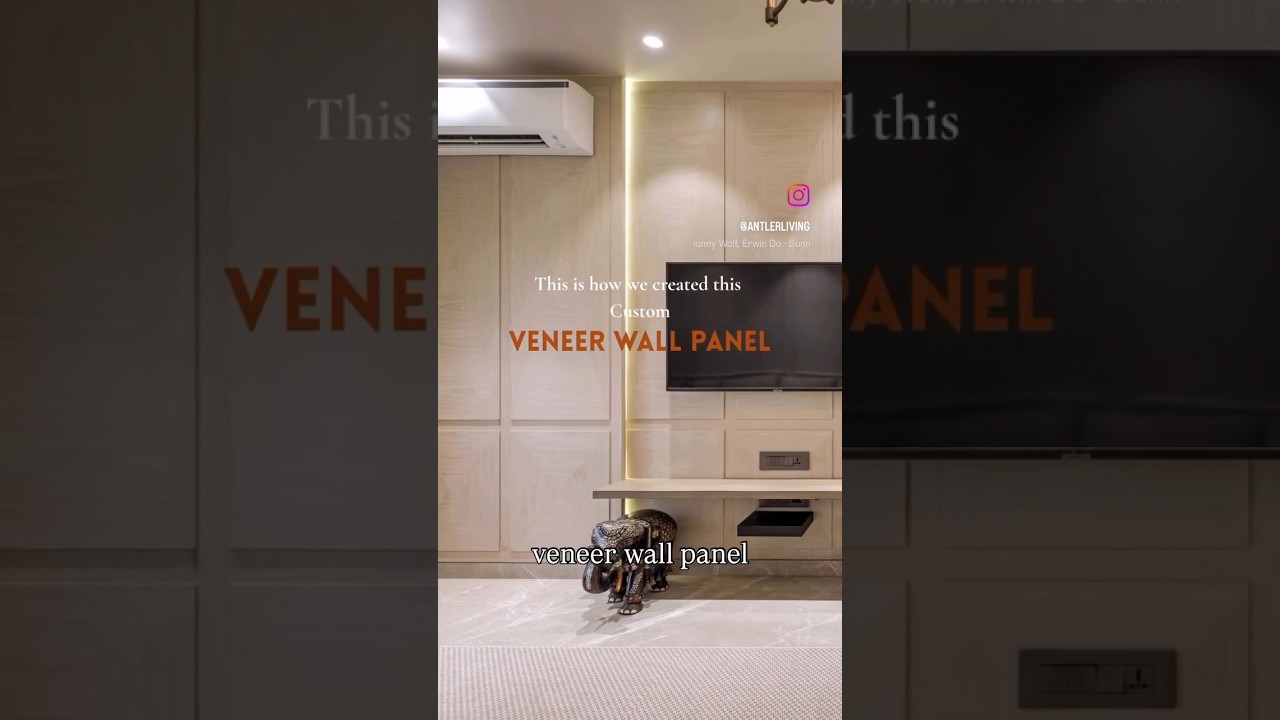 Custom veneer wood wall panel design by antler living