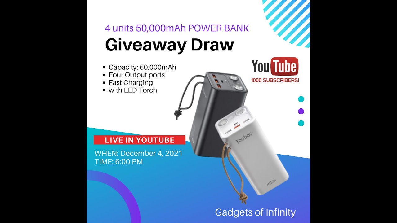Power Bank Giveaway Draw