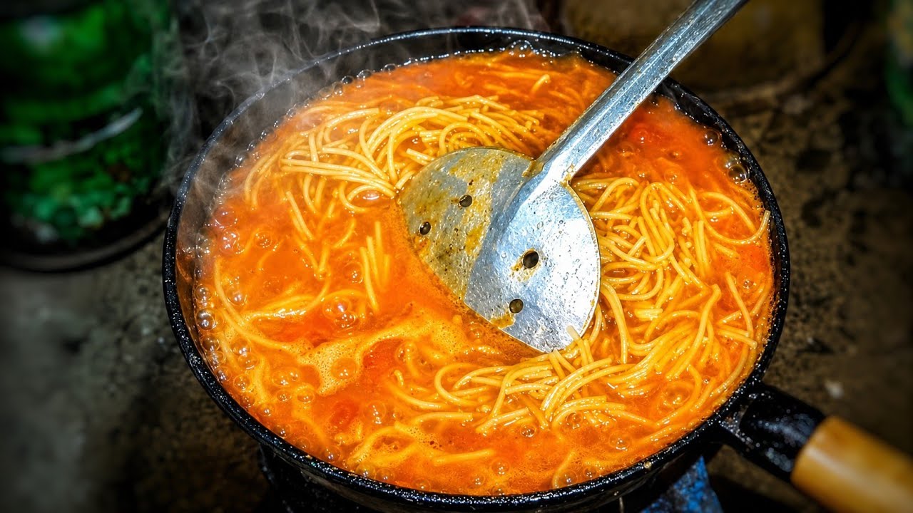Macaroni Cooking in the Village