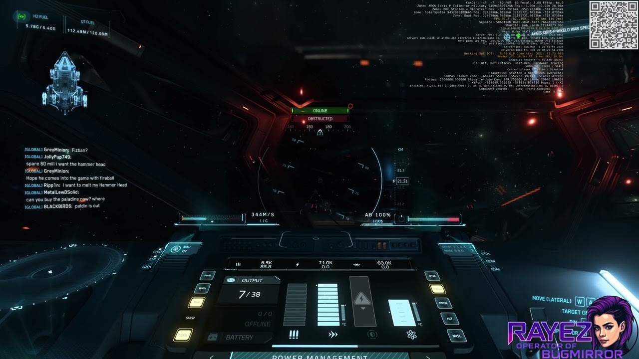 Intermittend strafe and thrust stutter using Keyboard was reported