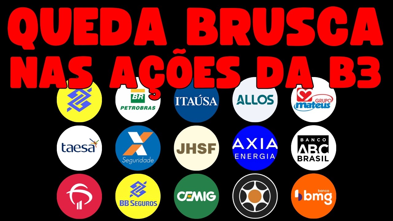 QUEDA BRUSCA! 9 das 15 Ações Já Estão Abaixo do PREÇO TETO!