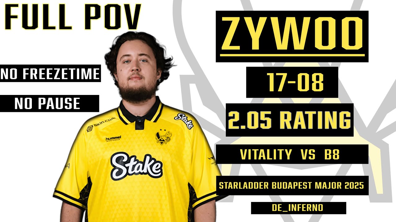 POV ZywOo — de_inferno | 2.05 Rating vs B8 | Budapest StarLadder Major 2025 #cs2 #starladder #zywoo
