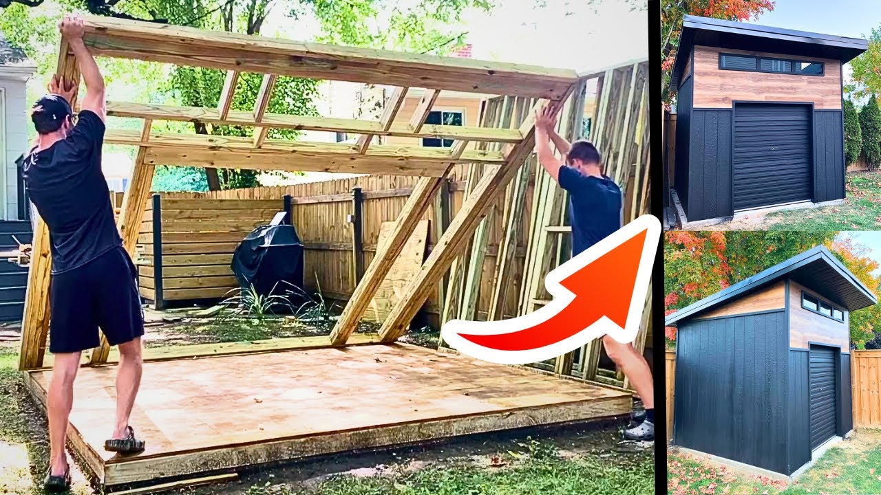 Complete DIY Shed Build in under 5 Minutes - FREE PLANS