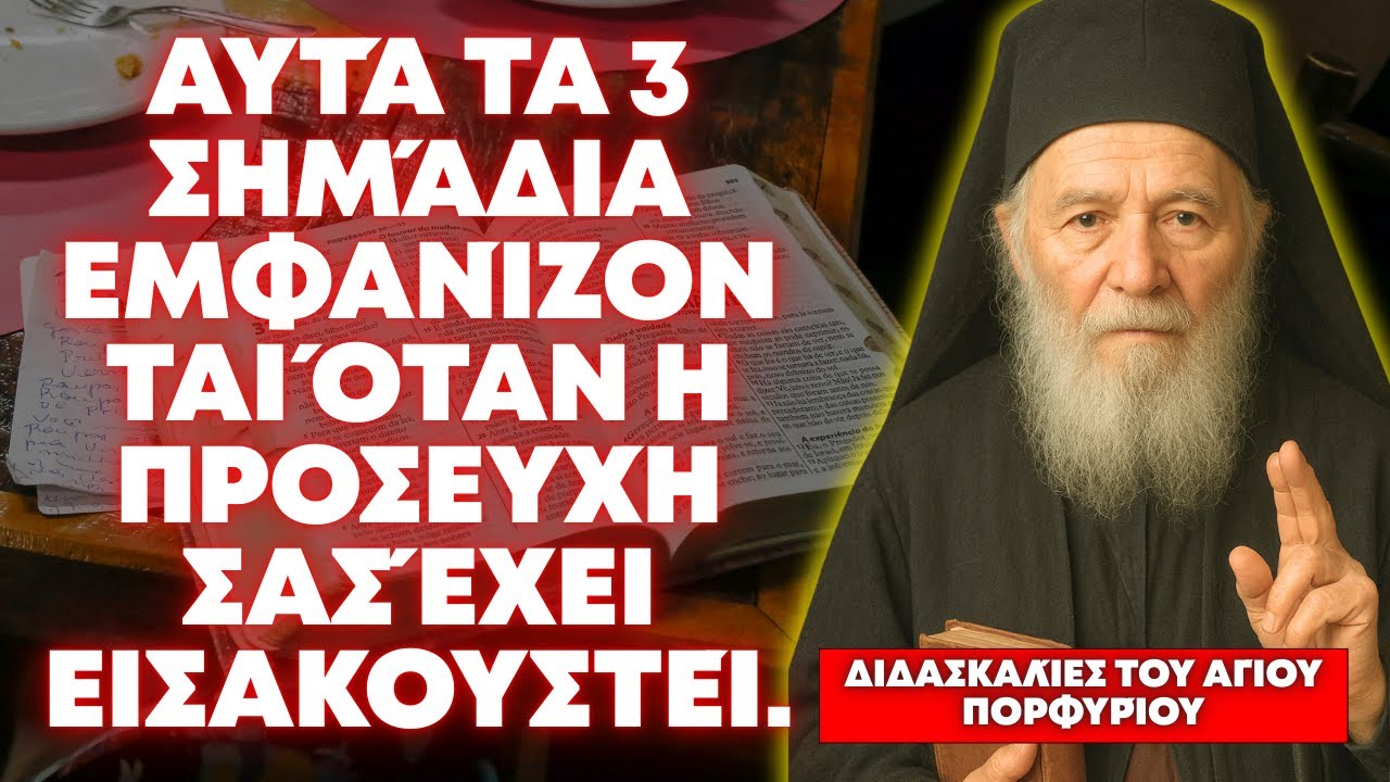 ΑΥΤΆ ΤΑ 3 ΣΗΜΆΔΙΑ ΕΜΦΑΝΊΖΟΝΤΑΙ ΌΤΑΝ Η ΠΡΟΣΕΥΧΉ ΣΑΣ ΈΧΕΙ ΕΙΣΑΚΟΥΣΤΕΊ —ΔΙΔΑΣΚΑΛΊΕΣ ΤΟΥ ΑΓΊΟΥ ΠΟΡΦΥΡΊΟΥ