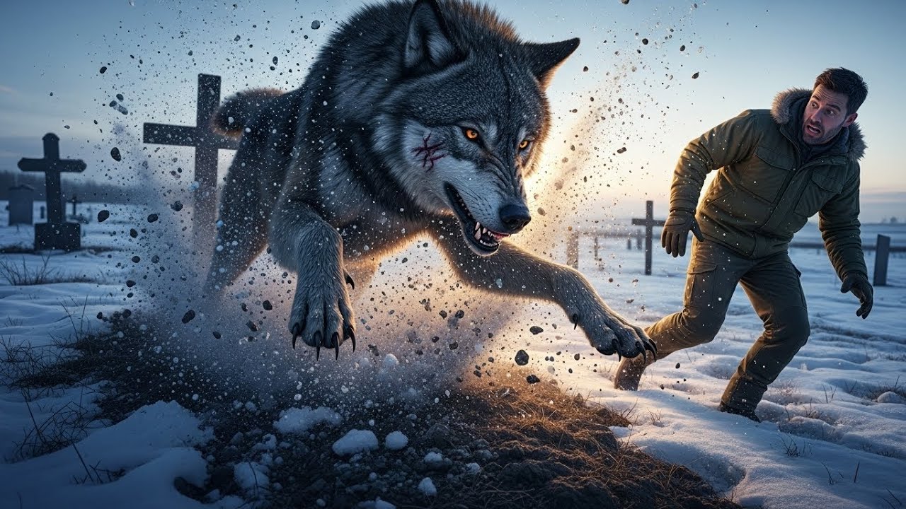 Un loup déterre une tombe sous ses yeux… ce qu’il découvre choque tout le monde