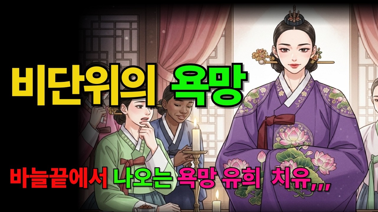 비단 위 에 그녀들의 욕망 ..한 여인의 바늘끝에  세명의 여인의 욕망이 꿈틀댄다