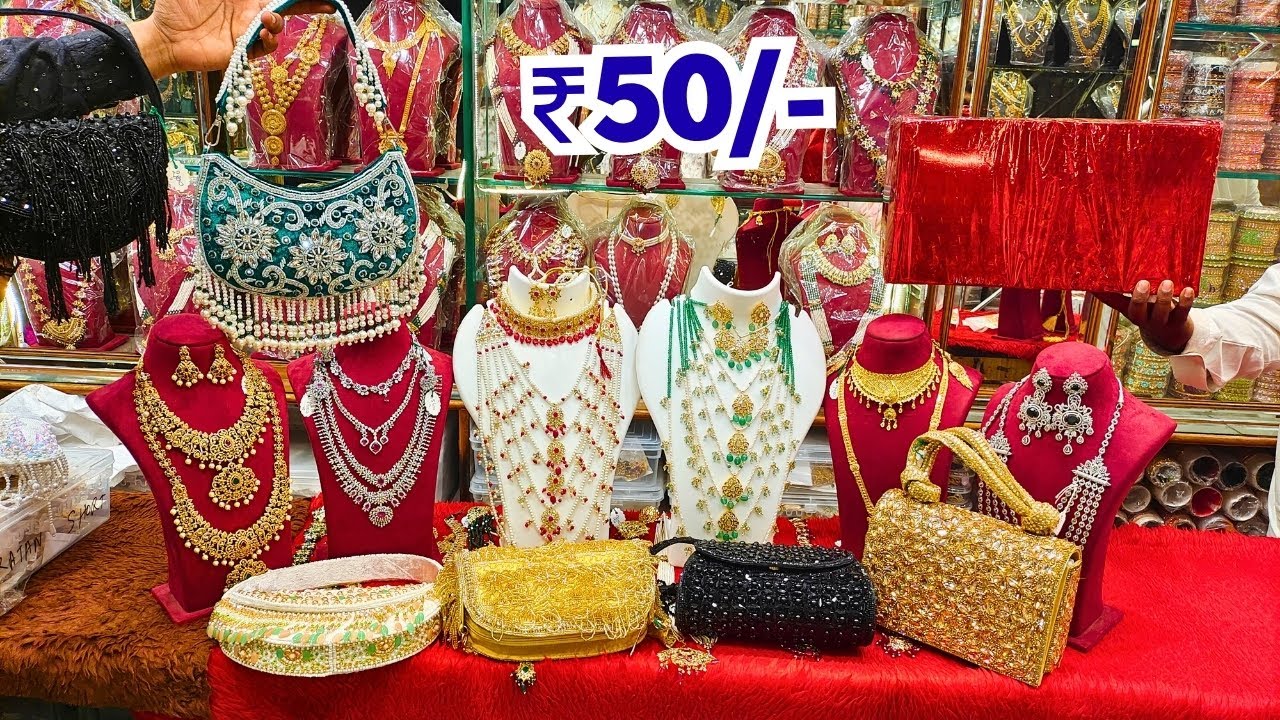 Charminar Wholesale Jewellery Hand Bags| Begum Bazar Market Online Shopping