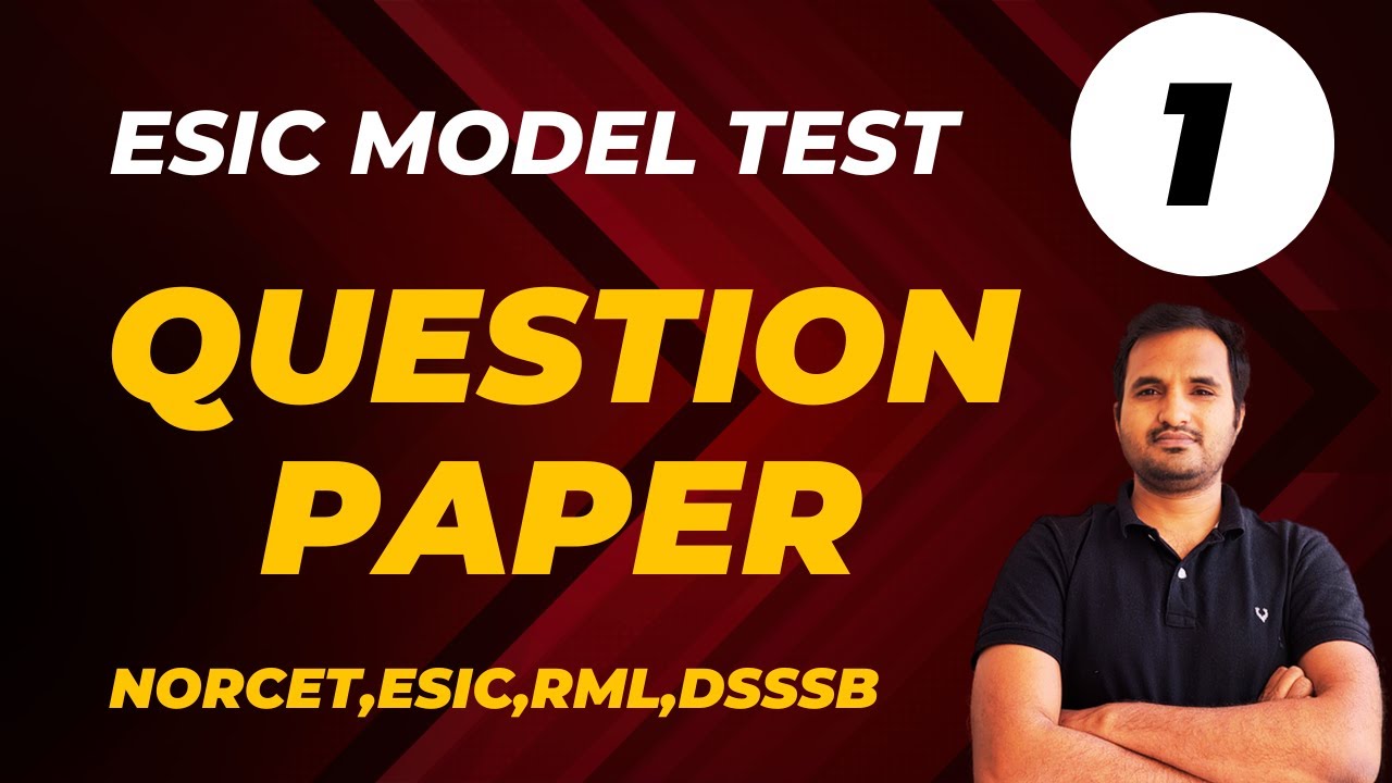 Esic model test paper|| ESIC Previous year question paper | Answers with Explanation || RML Exam