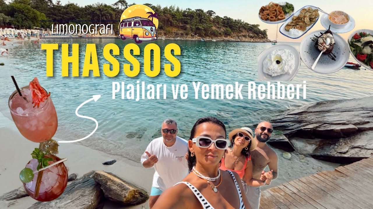 🚗 Arabayla Thassos Adası | Plajlar, Yunan Lezzetleri ve Doğum Günü Kutlaması 🎉🇬🇷